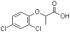 结构式 CAS# 120-36-5, 2,4-滴丙酸; 2-(2,4-二氯苯氧基)丙酸