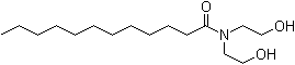 structure of CAS# 120-40-1, N,N-Di(2-hydroxyethyl)lauramide;AC 1000; AC 1000 (amide); Alkamide LE; Aminon L 02; Amisol LDE; Amisol SG; Amycol LDE; Antistatic B 2; Bis(2-hydroxyethyl)lauramide; Chemistat 2500; Chemstat LD 100; Clindrol 100L; Clindrol 200L; Clindrol Superamide 100L; Comperlan LD; Condensate PL; Crillon LDE; Dehydat 10; Denone 2863; Detergent 6501; Detergent 6502; Diethanolamine lauroylamide; Diethanollauramide; Duspar LA 2000; Emid 6511; Empilan LDE; Ethylan MLD; Hetamide ML; Incromide LR; LA 2000; LDA; LDA (surfactant); LDE; Lalmin D; Lankrostat JP; Lauramide DEA; Lauramido DEA; Lauric acid diethanolamide; Lauric diethanolamide; Lauroyl diethanolamide; Lauroyldiethanolamine; Lauryl diethanolamide; Mackamide LL; Mackamide LLM; Super Amide L 9C; Surfactant 6501; Synotol L 60; Tohol N 230X; Trisophone PK; Unamide J 56; Varamide ML 1; Witcamide 5138; Witcamide 5195