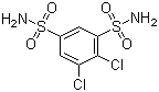 结构式 CAS# 120-97-8, 双氯非那胺; 4,5-二氯苯-1,3-二磺酰胺