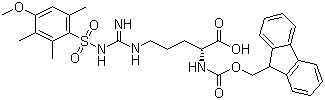 N-Fmoc-N'-(4-methoxy-2,3,6-trimethylbenzenesulfonyl)-D-arginine molecular structure (CAS 120075-24-3)