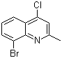 结构式 CAS# 1201-07-6, 8-溴-4-氯-2-甲基喹啉