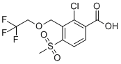 2-氯-4-(甲基磺酰基)-3-[(2,2,2-三氟乙氧基)甲基]苯甲酸分子结构 (CAS 120100-77-8)