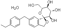 structure of CAS# 1201913-82-7, Tofogliflozin hydrate (1:1);(1S,3'R,4'S,5'S,6'R)-6-[(4-Ethylphenyl)methyl]-3',4',5',6'-tetrahydro-6'-(hydroxymethyl)spiro[isobenzofuran-1(3H),2'-[2H]pyran]-3',4',5'-triol hydrate (1:1)