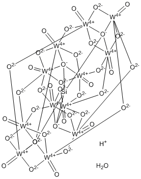 structure of CAS# 12027-43-9, Silicotungstic acid hydrate;Tungsten hydroxide oxide silicate hydrate