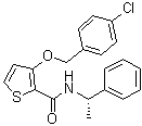 3-[(4-Chlorophenyl)methoxy]-N-[(1S)-1-phenylethyl]-2-thiophenecarboxamide molecular structure (CAS 1203680-76-5)