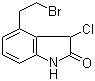4-(2-Bromoethyl)-3-chloro-1,3-dihydro-2H-indol-2-one molecular structure (CAS 120427-95-4)