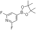 structure of CAS# 1204333-58-3, 2,6-Difluoropyridine-4-boronic acid pinacol ester;2,6-Difluoro-4-(4,4,5,5-tetramethyl-1,3,2-dioxaborolan-2-yl)pyridine