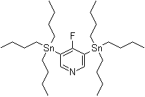 4-氟-3,5-二(三丁基锡烷基)吡啶分子结构 (CAS 1204580-75-5)