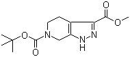 1,4,5,7-Tetrahydro-6H-pyrazolo[3,4-c]pyridine-3,6-dicarboxylic acid 6-tert-butyl 3-methyl ester molecular structure (CAS 1206248-72-7)