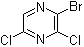 结构式 CAS# 1206249-40-2, 2-溴-3,5-二氯吡嗪