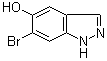 structure of CAS# 1206800-18-1, 6-Bromo-1H-indazol-5-ol