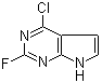 4-Chloro-2-fluoro-7H-pyrrolo[2,3-d]pyrimidine molecular structure (CAS 1206825-32-2)