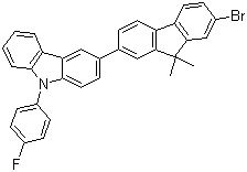 3-(7-Bromo-9,9-dimethyl-9H-fluoren-2-yl)-9-(4-fluorophenyl)-9H-carbazole molecular structure (CAS 1207176-72-4)