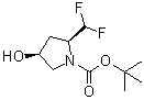 (2S,4S)-2-(Difluoromethyl)-4-hydroxy-1-pyrrolidinecarboxylic acid 1,1-dimethylethyl ester molecular structure (CAS 1207852-93-4)