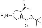 structure of CAS# 1207852-96-7, (2S,4R)-4-Amino-2-(difluoromethyl)-1-pyrrolidinecarboxylic acid 1,1-dimethylethyl ester