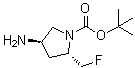 (2S,4R)-4-Amino-2-(fluoromethyl)-1-pyrrolidinecarboxylic acid 1,1-dimethylethyl ester molecular structure (CAS 1207853-03-9)