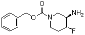 (3R,4R)-rel-3-Amino-4-fluoro-1-piperidinecarboxylic acid phenylmethyl ester molecular structure (CAS 1207853-15-3)