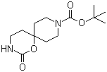 structure of CAS# 1209319-87-8, 2-Oxo-1-oxa-3,9-diazaspiro[5.5]undecane-9-carboxylic acid tert-butyl ester