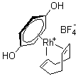structure of CAS# 120967-70-6, 1,5-Cyclooctadiene(hydroquinone)rhodium(I) tetrafluoroborate