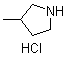 结构式 CAS# 120986-92-7, 3-甲基吡咯烷盐酸盐