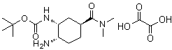 structure of CAS# 1210348-34-7, tert-Butyl [(1R,2S,5S)-2-amino-5-[(dimethylamino)carbonyl]cyclohexyl]carbamate oxalate