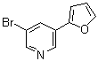 3-Bromo-5-(2-furanyl)pyridine molecular structure (CAS 1211588-87-2)