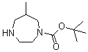 structure of CAS# 1211595-59-3, Hexahydro-6-methyl-1H-1,4-diazepine-1-carboxylic acid 1,1-dimethylethyl ester