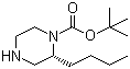 structure of CAS# 1212133-43-1, (2R)-2-Butyl-1-piperazinecarboxylic acid tert-butyl ester