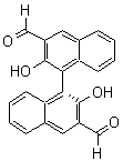 结构式 CAS# 121314-69-0, (R)-3,3'-二甲酰基-2,2'-二羟基-1,1'-联萘