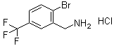 2-溴-5-(三氟甲基)苯甲胺盐酸盐分子结构 (CAS 1214331-01-7)