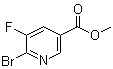 结构式 CAS# 1214336-88-5, 6-溴-5-氟-3-吡啶羧酸甲酯