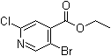 结构式 CAS# 1214346-11-8, 5-溴-2-氯异烟酸乙酯