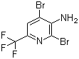 结构式 CAS# 1214365-67-9, 2,4-二溴-6-(三氟甲基)-3-吡啶胺
