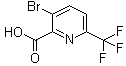 3-Bromo-6-(trifluoromethyl)-2-pyridinecarboxylic acid molecular structure (CAS 1214373-82-6)