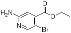 2-Amino-5-bromoisonicotinic acid ethyl ester molecular structure (CAS 1214374-01-2)