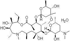 Azithromycin monohydrate molecular structure (CAS 121470-24-4)