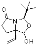 structure of CAS# 1214741-21-5, (3R,7aR)-3-(1,1-Dimethylethyl)-7a-ethenyltetrahydro-1-hydroxy-3H,5H-pyrrolo[1,2-c]oxazol-5-one
