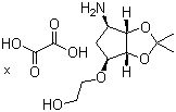 2-[[(3aR,4S,6R,6aS)-6-Aminotetrahydro-2,2-dimethyl-4H-cyclopenta-1,3-dioxol-4-yl]oxy]ethanol ethanedioate molecular structure (CAS 1215268-15-7)