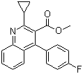 Methyl 4-(4'-fluorophenyl)-2-(cyclopropyl)-3-quinolinecarboxylate molecular structure (CAS 121659-86-7)