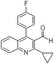 structure of CAS# 121660-37-5, 2-Cyclopropyl-4-(4-fluorophenyl)quinoline-3-carboxaldehyde