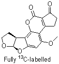 Aflatoxin B2-<sup>13</sup>C<sub>17</sub> molecular structure (CAS 1217470-98-8)