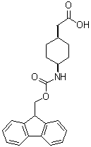 顺式-4-[[(9H-芴-9-基甲氧基)羰基]氨基]环己烷乙酸分子结构 (CAS 1217675-84-7)