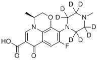 structure of CAS# 1217716-71-6, Levofloxacin-d8;(2S)-7-fluoro-2-methyl-6-(2,2,3,3,5,5,6,6-octadeuterio-4-methylpiperazin-1-yl)-10-oxo-4-oxa-1-azatricyclo[7.3.1.05,13]trideca-5(13),6,8,11-tetraene-11-carboxylic acid