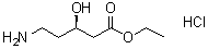 (3R)-5-Amino-3-hydroxypentanoic acid ethyl ester hydrochloride (1:1) molecular structure (CAS 1217814-29-3)