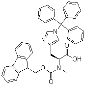 N-[(9H-Fluoren-9-ylmethoxy)carbonyl]-N-methyl-1-(triphenylmethyl)-L-histidine molecular structure (CAS 1217840-61-3)