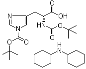 双叔丁氧羰基-D-组氨酸二环己基铵盐分子结构 (CAS 1217849-01-8)