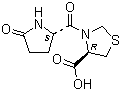 结构式 CAS# 121808-62-6, 匹多莫德; (R)-3-1(S)-(5-氧代-2-吡咯烷基)羰基-四氢噻唑-4-羧酸