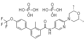Sonidegib phosphate分子结构 (CAS 1218778-77-8)