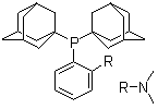 structure of CAS# 1219080-77-9, Bis(adamant-1-yl)(2-dimethylaminophenyl)phosphine;2-(Di(adamantan-1-yl)phosphino)-N,N-dimethylaniline