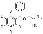 Diphenhydramine-d<sub>5</sub> hydrochloride molecular structure (CAS 1219795-16-0)